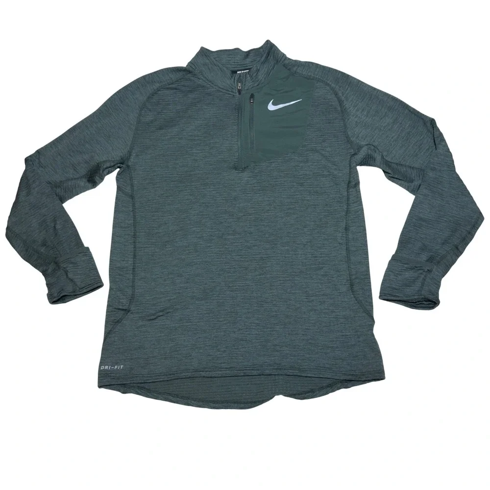 Nike Running Dri-FIT Element Half Zip Pullover Green AO2617-332 Mens Large